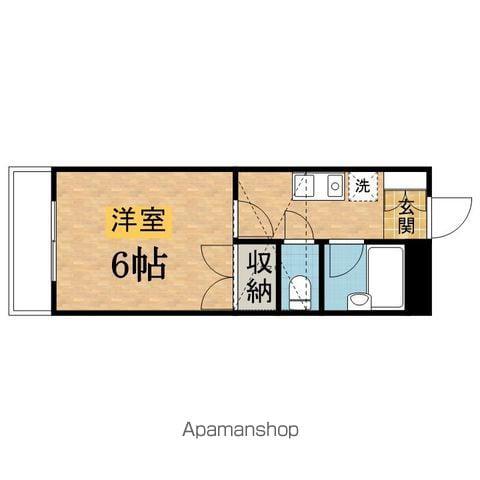 アプリコットハイムB(1K/2階)の間取り写真