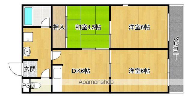 リバティ初芝(3DK/3階)の間取り写真