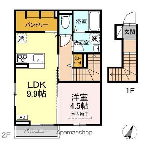 コーポ藤原VI(1LDK/2階)の間取り写真
