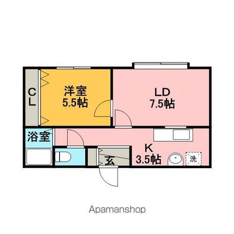 澄川第3銀座パレス(1LDK/3階)の間取り写真