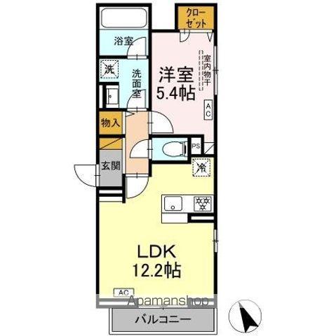 D-ROOM幕張町5丁目PJ(1LDK/3階)の間取り写真