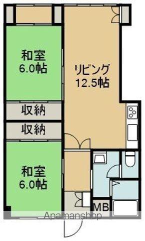 グランメールテルイ(2LDK/3階)の間取り写真