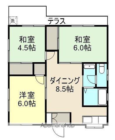 肥薩おれんじ鉄道 八代駅 徒歩31分 1階建 築32年(3DK)の間取り写真