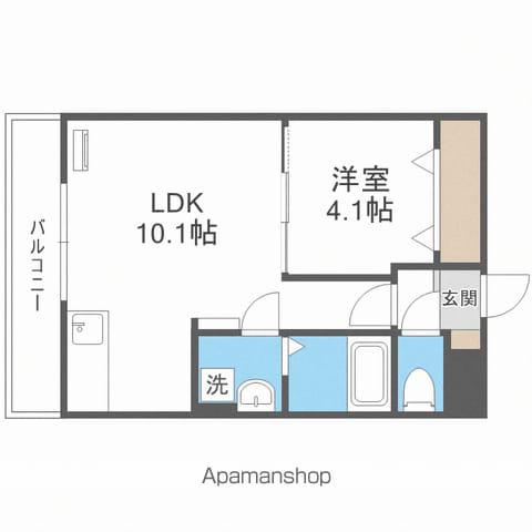 円山公園ビューアパートメント(1LDK/2階)の間取り写真