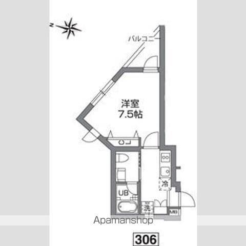 プライムアーバン烏山コート(1K/2階)の間取り写真