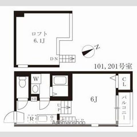 トリオネア千種(1K/2階)の間取り写真
