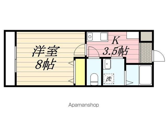 ラボーナ実籾(1K/1階)の間取り写真