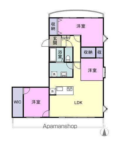 リルームス高城駅前(2LDK/3階)の間取り写真