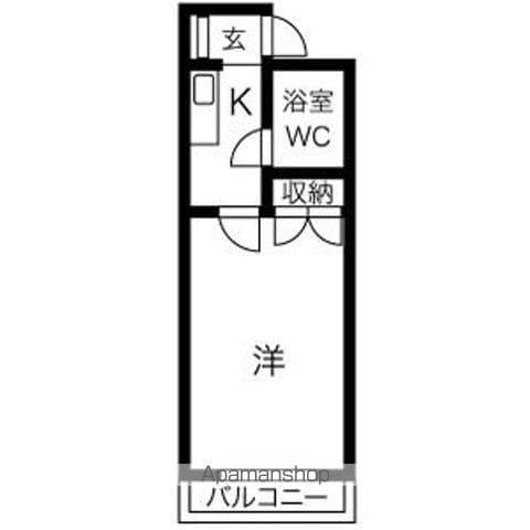 プレアール堺東Ⅲ(1K/3階)の間取り写真