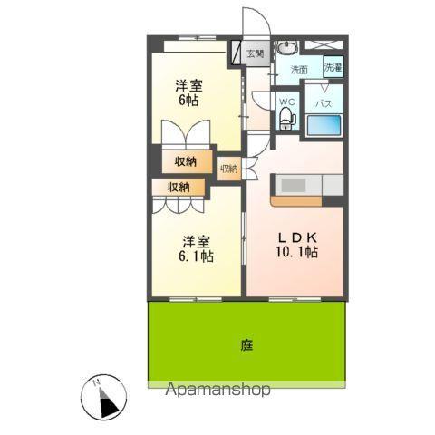 GRYFFINDOR 1(2LDK/1階)の間取り写真