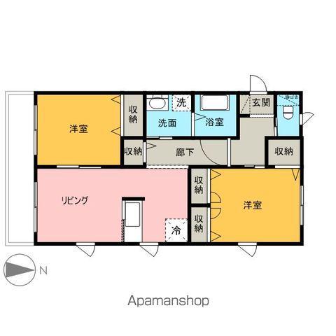 パークウェイⅠ(2LDK/1階)の間取り写真