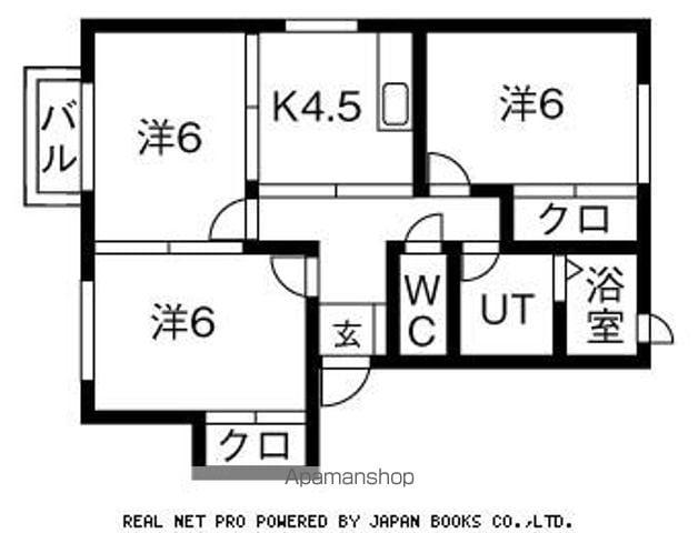ファミーユ(3DK/2階)の間取り写真