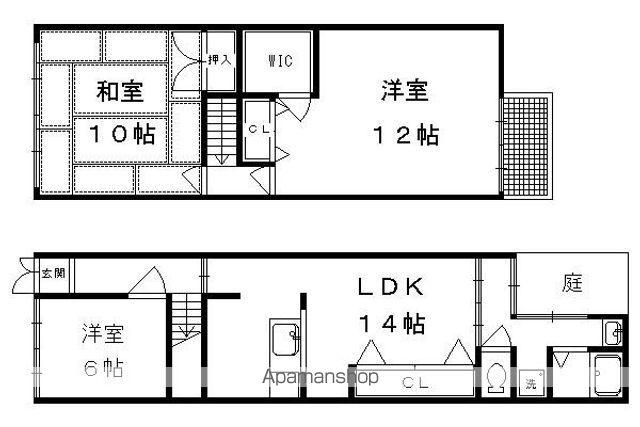 京阪電気鉄道鴨東線 神宮丸太町駅 徒歩4分 2階建 築62年(3SLDK)の間取り写真