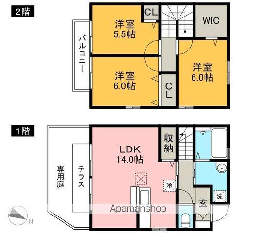 シャルムⅠ(3LDK)の間取り写真