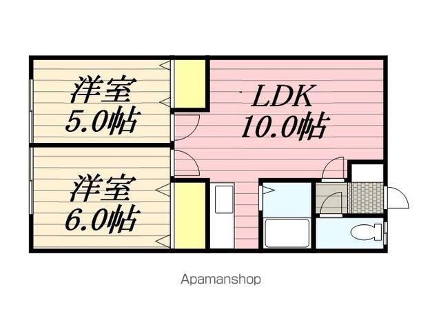 美原・龍雲荘(2LDK/1階)の間取り写真