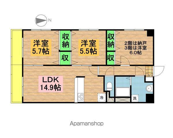 ホビアル・フェンテ(3LDK/3階)の間取り写真