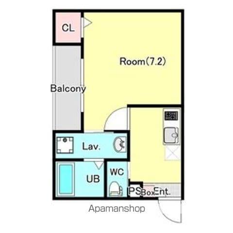 ジーメゾン入間東藤沢(1K/3階)の間取り写真