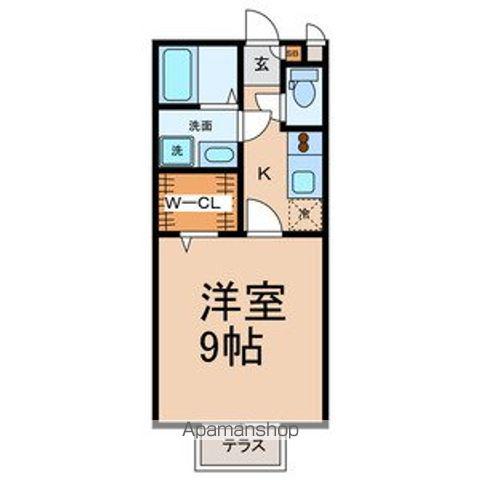 ソレイユ(1K/1階)の間取り写真