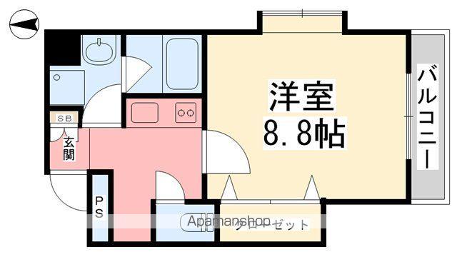 フェリス(1K/7階)の間取り写真