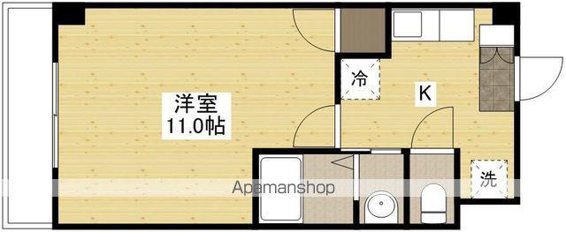 ネッサンスK(1K/1階)の間取り写真