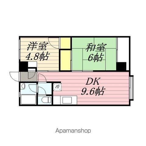 リバース平和(2DK/4階)の間取り写真