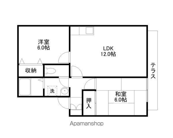 ムリノアヴェント(2LDK/1階)の間取り写真