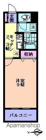 パストラーレⅢ(1K/3階)の間取り写真