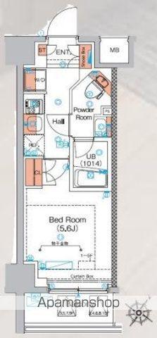 エストゥルース横浜蒔田(1K/6階)の間取り写真