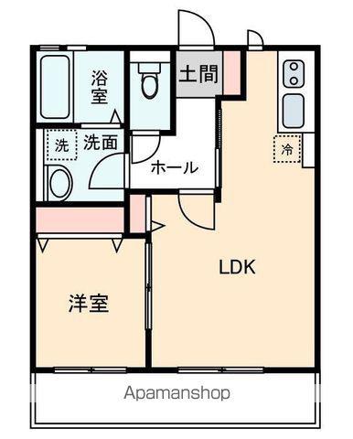 シャルール ドゥ ソレイユⅠ(1LDK/2階)の間取り写真