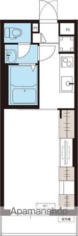 リブリ・浄心B(1K/2階)の間取り写真