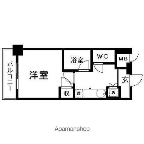ミリオンガーデン小石川(1K/2階)の間取り写真
