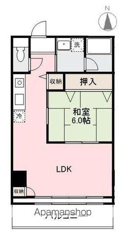 三好マンション(1LDK/3階)の間取り写真