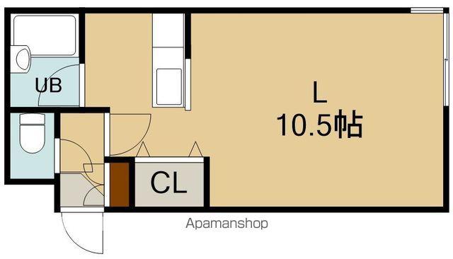 クレステージ宮前(1K/1階)の間取り写真
