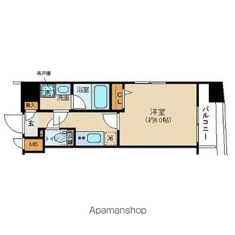 ZOOM渋谷富ヶ谷(1K/7階)の間取り写真