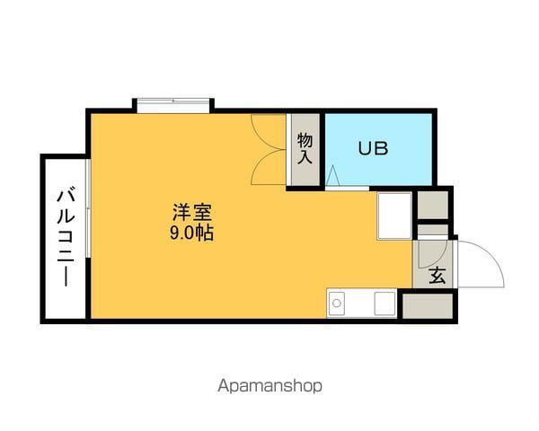 ファシル(1K/4階)の間取り写真