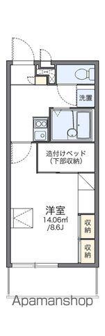 レオパレスクリスタル(1K/1階)の間取り写真