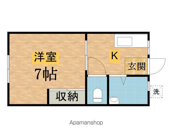 ハイツ80(1K/1階)の間取り写真