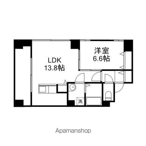 ビッグタワー大通公園(1LDK/24階)の間取り写真