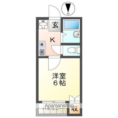 ドリームハイツ1号館(1K/2階)の間取り写真