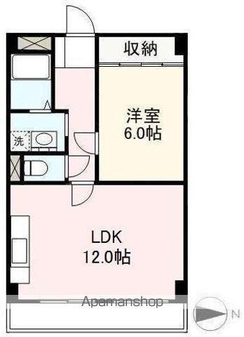 グランフォーレ三条(1LDK/1階)の間取り写真