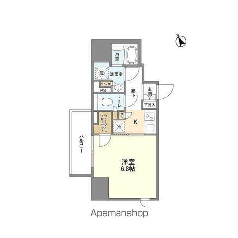 シェフルール新御徒町2(1K/9階)の間取り写真