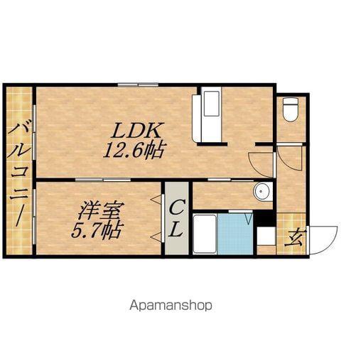 サンコート北7条 弐番館(1LDK/4階)の間取り写真