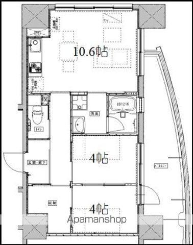 PAL CITY COURT(2LDK/8階)の間取り写真