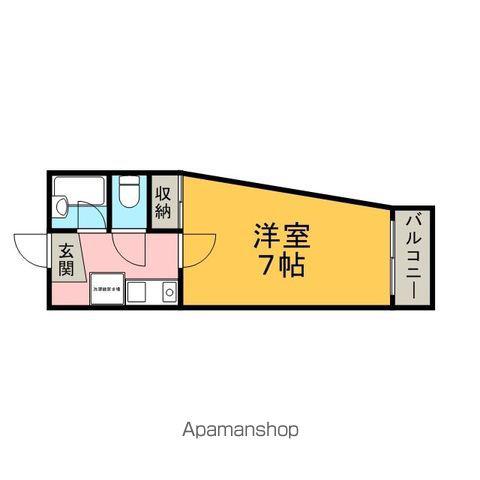 パープルゲート(1K/2階)の間取り写真