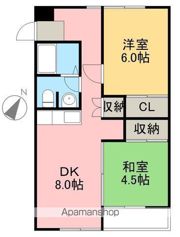 カサグレイズ(2DK/2階)の間取り写真