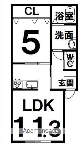 NK522(1LDK/1階)の間取り写真