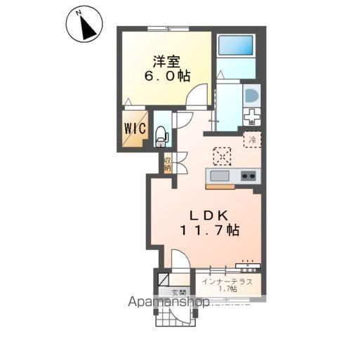 スターテラスⅡ東川口(1LDK/1階)の間取り写真