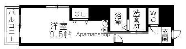 ART VERT(ワンルーム/6階)の間取り写真