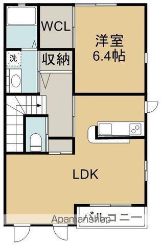 リジェールマレⅢ(1LDK/2階)の間取り写真