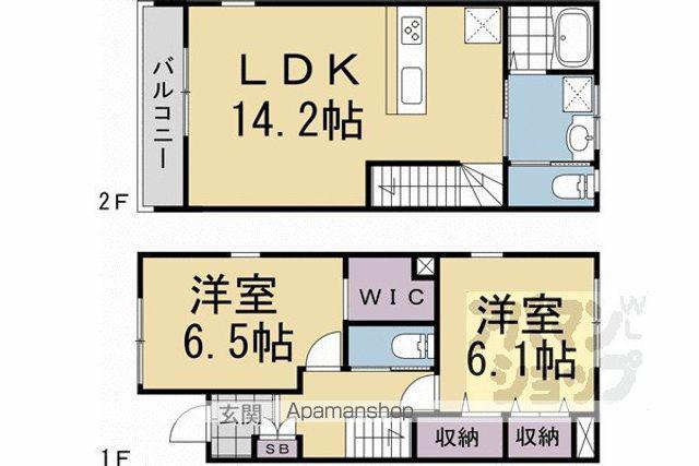 フォレストメゾン梅小路(2LDK)の間取り写真